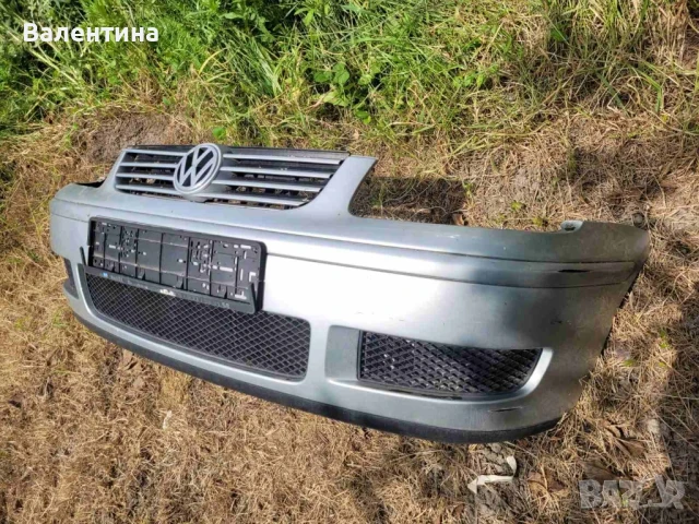 Предна броня за VW Polo 2001 година,сив цвят, снимка 2 - Части - 51149574