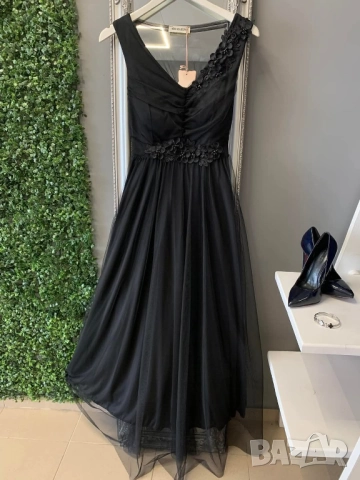 🌷Дълги официални рокли с тюл и нежни цветя  , снимка 3 - Рокли - 51834808