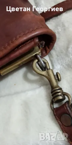 стара мъжка кожена бизнес чанта за документи BURKLEYS, снимка 14 - Чанти - 49104183