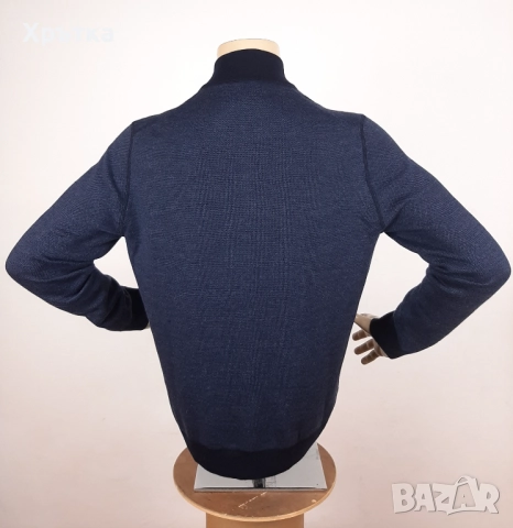 Gran Sasso - Мъжка жилетка с цип от вълна размер 52 / L, снимка 5 - Пуловери - 52558733