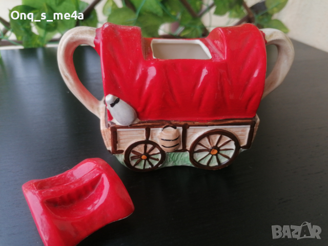 Захарница каруца 🍀, снимка 4 - Прибори за хранене, готвене и сервиране - 44922348