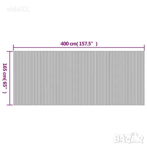 vidaXL Преграда за стая, кафяв, ширина 400 см, височина 165 см, бамбук, снимка 9 - Паравани - 56147372