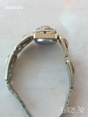 Винтидж часовник "Чайка" с филигран и ахат,, снимка 3 - Дамски - 53386433