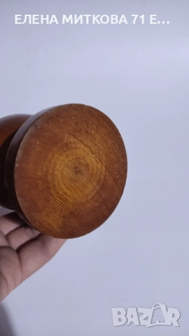 Свещник от дърво 22 см, снимка 4 - Декорация за дома - 52900443
