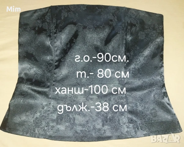 Сатенен черен корсет , снимка 6 - Корсети, бюстиета, топове - 51069575