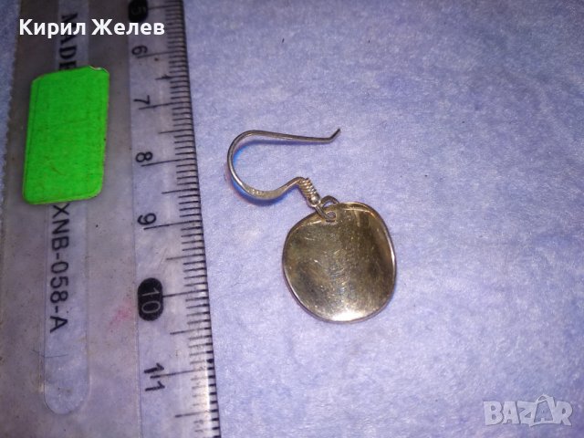 ЕЛЕГАНТНА ШИКОЗНА СНЕЖНОБЯЛА ЛЪСКАВА СРЕБЪРНА АРТ ОБЕЦА ПОЛИРАНО СРЕБРО 925 ПРОБА РЪЧНА РАБОТА 38752, снимка 4 - Обеци - 41741069