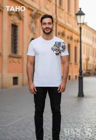 Мъжка памучна тениска 'PHILIP PLEIN', снимка 2 - Тениски - 53612147