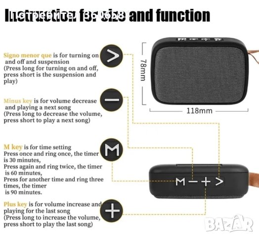 Блутуут/Bluetooth /колонка преносима и мощна, снимка 3 - Тонколони - 40591568