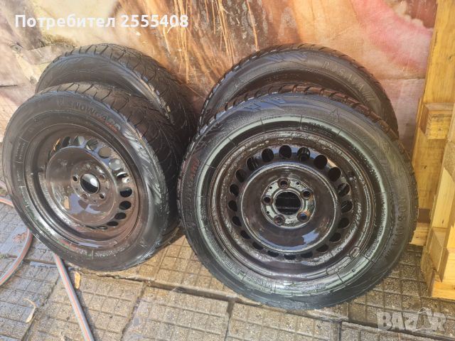 Зимни гуми с джанти 15" 5х112, снимка 1 - Гуми и джанти - 44599571
