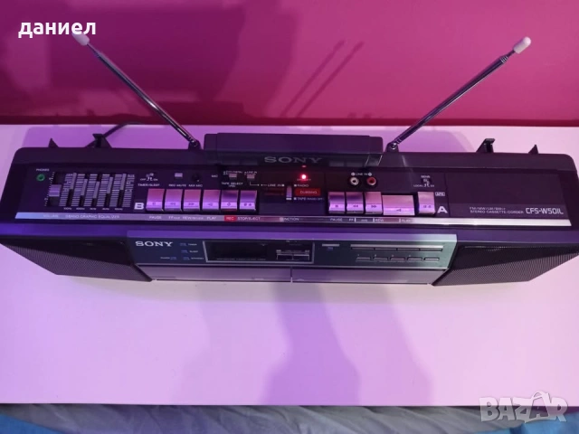 Касетофон SONY CFS-W501L с много добър външен вид + ПОДАРЪК, снимка 2 - Радиокасетофони, транзистори - 53872457
