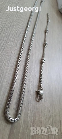 Мъжко сребърно колие и гривна 925, снимка 4 - Колиета, медальони, синджири - 51864552