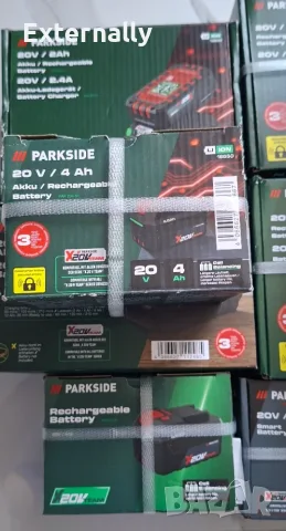 Батерии 20V - 2Ah, 4Ah, 8Аh, зарядни PARKSIDE X20V TEAM - Нови, снимка 5 - Други инструменти - 55476666