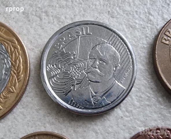 Монети. Бразилия. 5, 10 ,25 и 50 сентавос и 1 реал. 5 бр., снимка 7 - Нумизматика и бонистика - 41700275