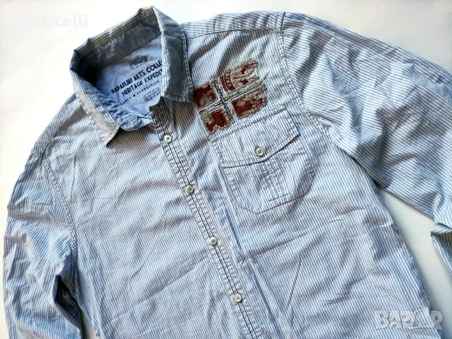 Napapijri Mens Cotton Shirt - M - оригинална мъжка риза , снимка 3 - Ризи - 48577987
