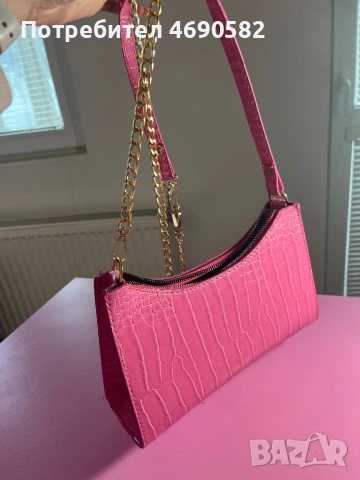 Розова чанта от еко кожа, снимка 2 - Чанти - 53046403