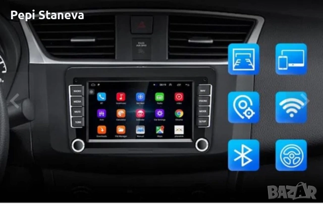Мултимедийна навигация за автомобил с 7-инчов дисплей - Volkswagen, Seat или Skoda CJ-CP605 4+32GB, снимка 4 - Други - 53356682