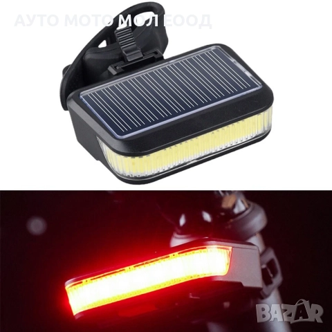 Многофункционален соларен LED фар за велосипед с USB - 2 в 1, снимка 2 - Аксесоари за велосипеди - 52171801