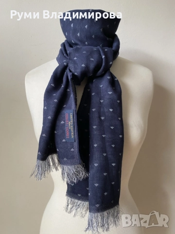 Тъмносин Шал Armani Jeans/ Limited edition, снимка 2 - Шалове - 56223061