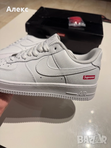 Nike Air Force 1 Low Supreme – бели, снимка 3 - Ежедневни обувки - 52092217