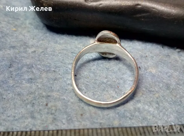 СТАР ЕМАЙЛИРАН СРЕБЪРЕН ПРЪСТЕН СРЕБРО ВИСОКА ПРОБА РЪЧНА АР НУВО ИЗРАБОТКА 25853, снимка 2 - Антикварни и старинни предмети - 48986866
