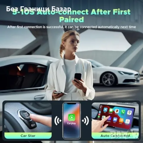 Нов CarPlay безжичен адаптер за автомобили 2015+, лесна инсталация, снимка 5 - Друга електроника - 47295777