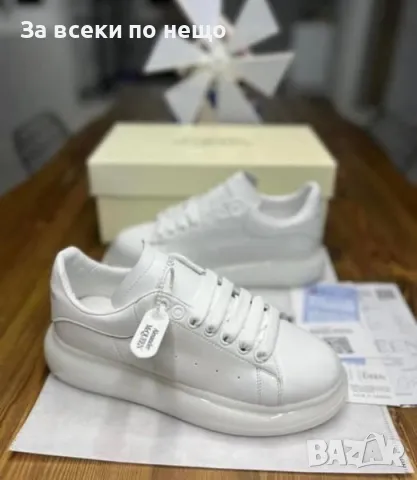 Александър Макуин Мъжки Бели Кецове🔝Мъжки Маратонки Alexander McQueen🔝Мъжки Спортни Обувки