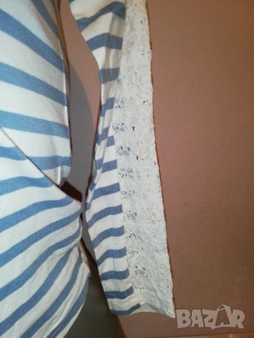 Памучна блуза с апликация р-р ХS, снимка 6 - Блузи с дълъг ръкав и пуловери - 35894823