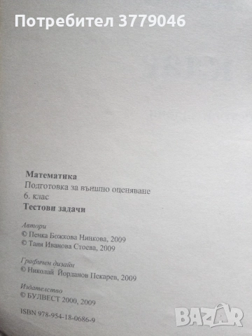 Математика Тестови задачи за 6 клас, снимка 13 - Учебници, учебни тетрадки - 51818118