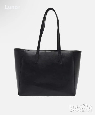 Оригинална черна Чанта BOSS Numah Leather shopper, снимка 4 - Чанти - 52457190