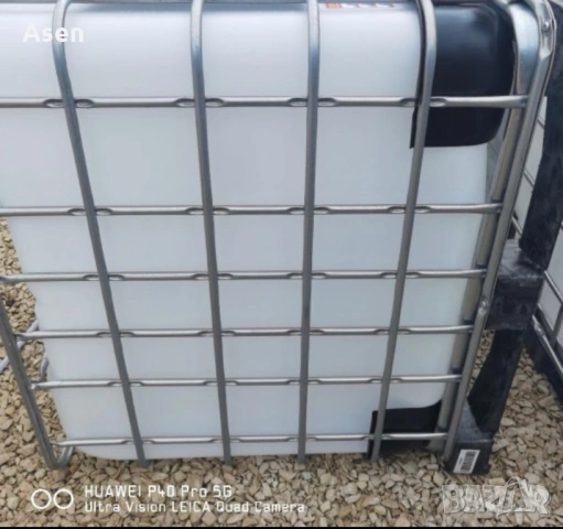 IBC бидон 1000л, IBC контейнер, бидон за вода, пластмасов бидон, бидон 1 кубик, резервоар за вода, б, снимка 6 - Други - 53157120