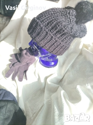 Топла зимна шапка и ръкавици , снимка 2 - Шапки - 52823896