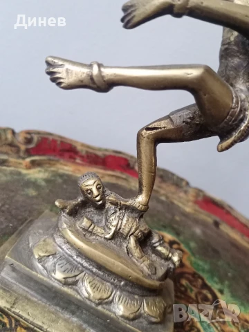 Месингова статуетка Шива Южна азия, снимка 5 - Статуетки - 50831622