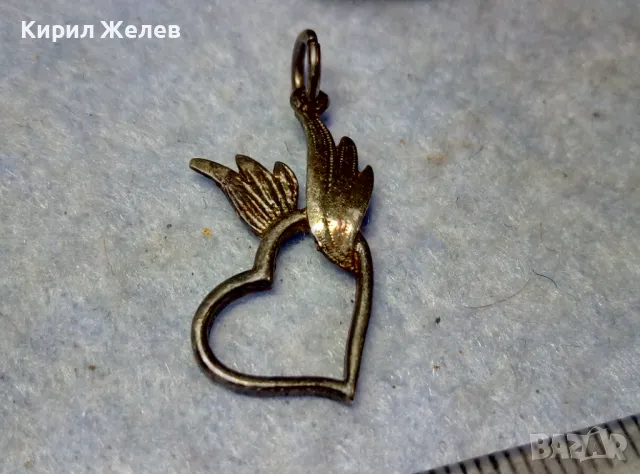 РОМАНТИЧЕН СЪРЦЕВИДЕН СРЕБЪРЕН МЕДАЛЬОН ЛАКИРАНО СРЕБРО 925 ФИНА РЪЧНА АРТ ИЗРАБОТКА 47511, снимка 6 - Колиета, медальони, синджири - 49551487