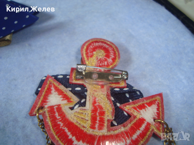 2 ВИНТИДЖ УКРАШЕНИЯ ШНОЛА и БРОШКА РЕТРО ДАМСКИ НАКИТИ РЪЧНА ХЕНД-МЕЙД ПАНДЕЛКИ БРОНЗ ПЕРЛИ 26092 , снимка 11 - Бижутерийни комплекти - 36225923