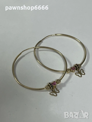 Златни обеци 14 карата 4,70 грама , снимка 6 - Обеци - 53228784