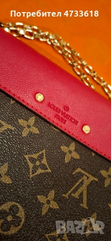 LOUIS VUITTON 'Monogram Canvas Saint Placide Cerise' В Червено, снимка 3 - Чанти - 53442904