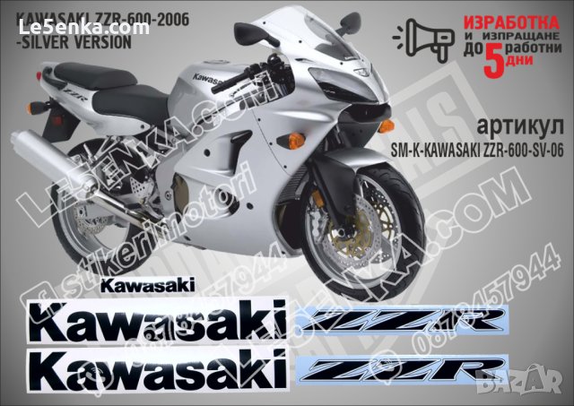 KAWASAKI ZZR 600 SILVER VERSION 2006 SM-K-KAWASAKI ZZR-600-SV-06