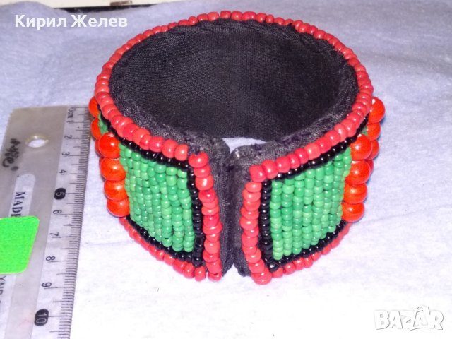 СТАРИННА МЪНИСТЕНА БЕРБЕРСКА ЕТНО ГРИВНА РЯДКА РЪЧНА МАЙСТОРСКА ИЗРАБОТКА с ЕСТЕСТВЕН ТЮРКОАЗ 23541, снимка 4 - Антикварни и старинни предмети - 41202036