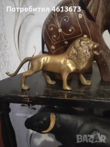 Бронзов лъв, снимка 3 - Антикварни и старинни предмети - 52054427