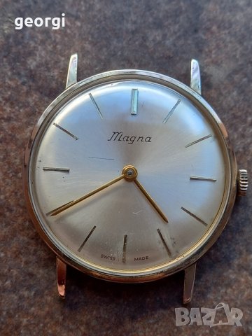 швейцарски позлатен часовник Magna