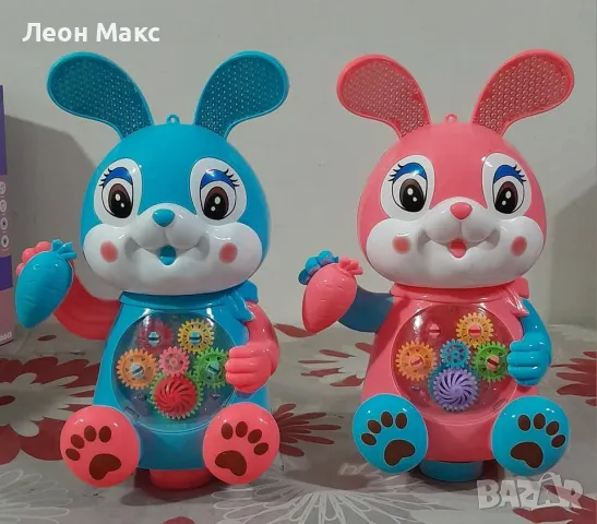 Заек с морков музикална прозрачна движи се играчка , снимка 5 - Музикални играчки - 48351112