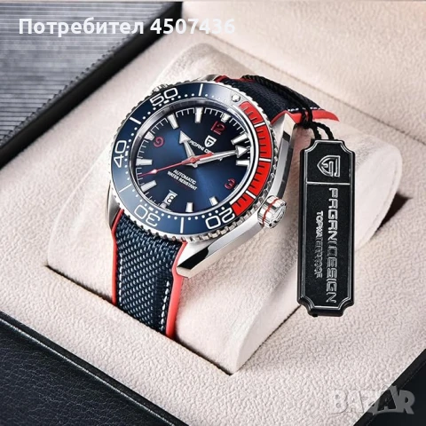 PAGANI DESIGN автоматичен часовник SEIKO NH35, сапфир, неръждаема стомана, водоустойчив, дата, безел, снимка 11 - Мъжки - 51143148