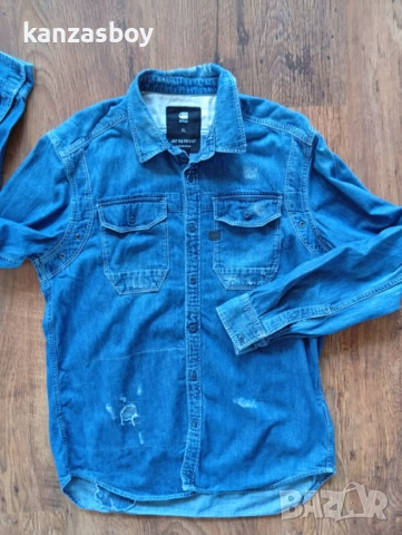 g-star wolker shirt - страхотна мъжка риза ХЛ, снимка 4 - Ризи - 53621393