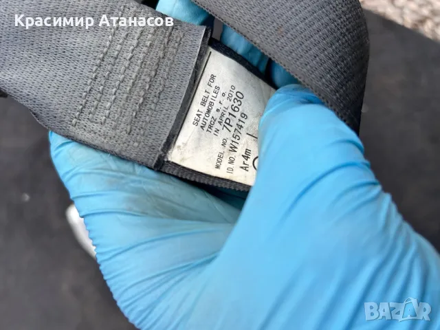 C093101. Предпазен колан заден десен за Тойота Аурис. 7P1630, снимка 2 - Части - 49652258