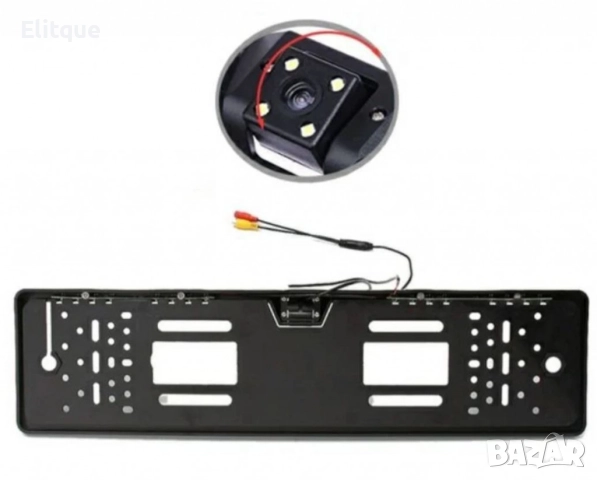 Рамка с камера за регистрационен номер с 4 LED светлини за задно виждане 3084, снимка 7 - Други стоки за дома - 52684551