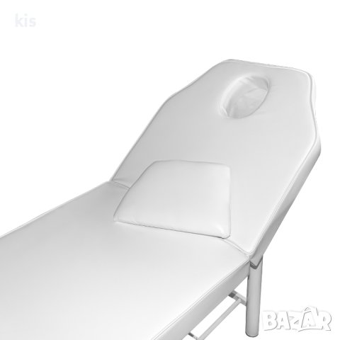 Ниско стационарно легло за козметични процедури и масаж 8386, Бял - 56 см. височина, снимка 3 - Кушетки - 41597775