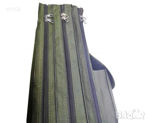 Троен калъф за въдици с макари KAIDA – удобство и защита за риболов, снимка 3 - Такъми - 47922425