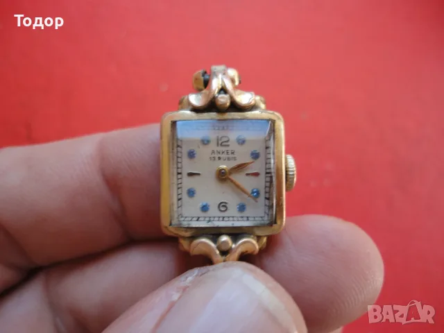 Позлатен дамски часовник Anker 17 Robis  с камъни , снимка 8 - Дамски - 56205188