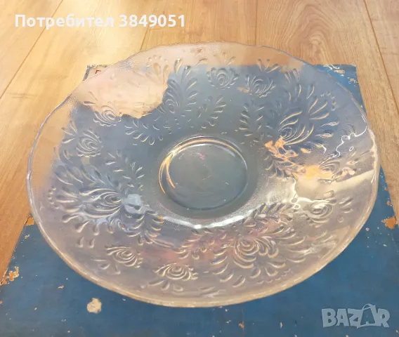 Фруктиера от оловен кристал., снимка 3 - Антикварни и старинни предмети - 48376547