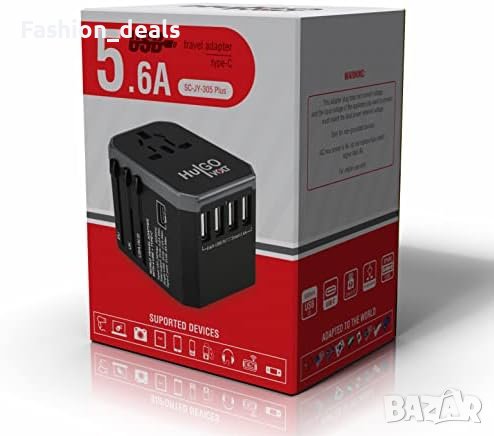 Нов Мултифункционален Адаптер За Пътуване: UK, USA, Азия, ЕС, AU/CN + 5 USB, снимка 2 - Друга електроника - 42689813